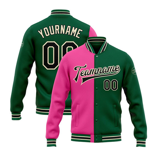 Custom Varsity Baseball Jacket Split Letterman Bomber